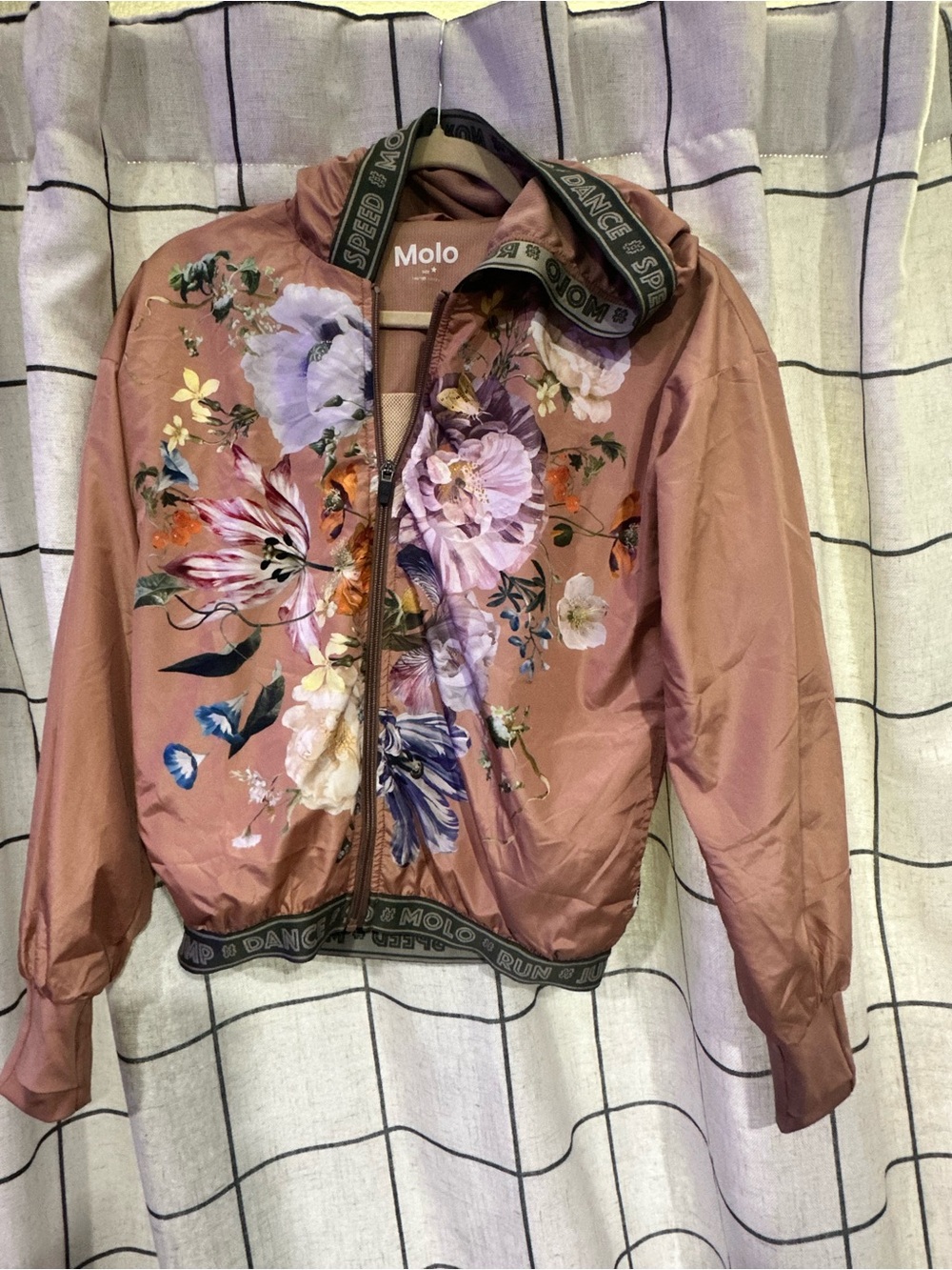 Molo Dusty Rose Floral Bomber Jacket